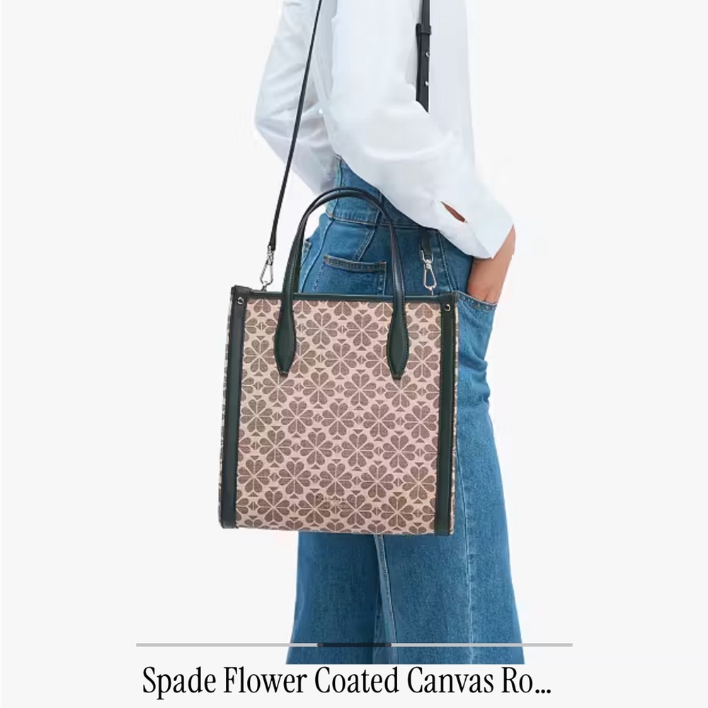Kate Spade flower coated canvas Rowan tote